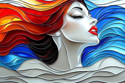 Woman With Wavy Hair