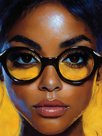Woman with Yellow Glasses