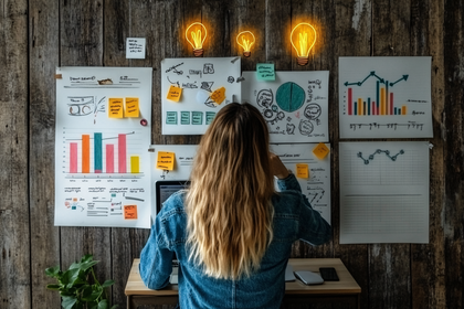 Woman Working on Business Ideas