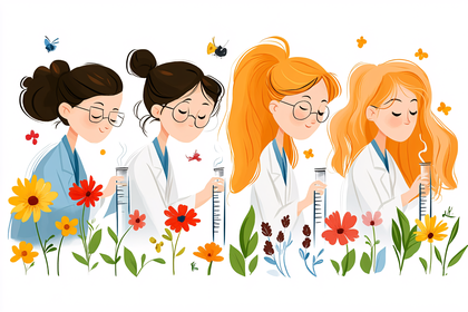 Women Scientists Studying Plants