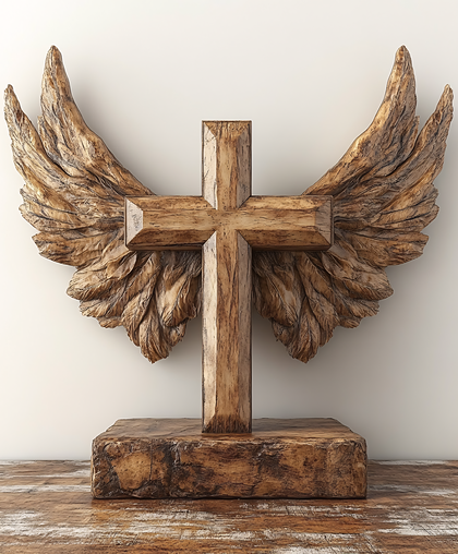 Wooden Angelic Cross