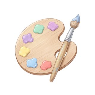 palette and brush