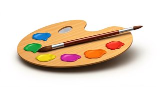 wooden artist palette