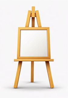 wooden easel canvas