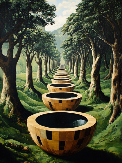 Wooden Bowls Path Forest