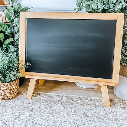 Wooden Chalkboard on a White Background