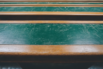 Wooden Church Pews Rows