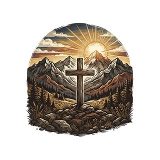 mountain-cross-sunset