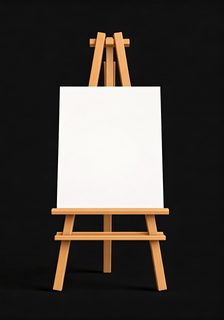 easel blank canvas