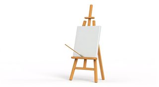 easel with canvas