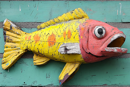 Wooden Fish Sculpture