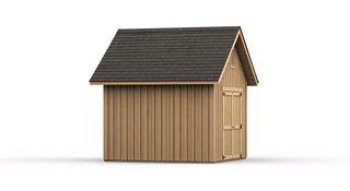 wooden storage shed