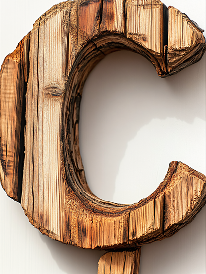 Wooden Letter C