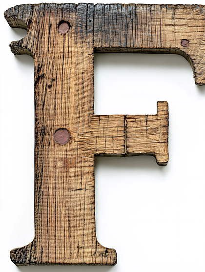 Wooden Letter F