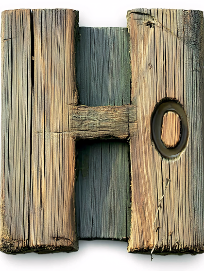 Wooden Letter Ho Sign
