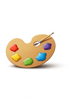 wooden paint palette