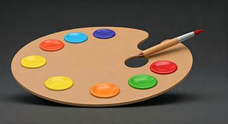 painters palette brush
