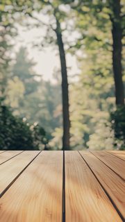 Wooden Planks with Forest Background
