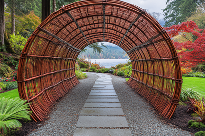 Wooden Tunnel in Garden