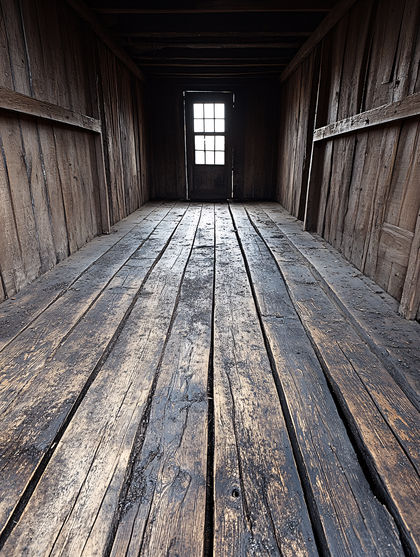 Wooden Tunnel With Light
