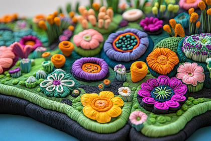 Woolly Woven Flower Garden