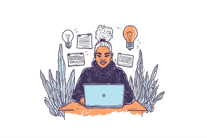Working Woman with Laptop