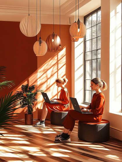 Working Women In Modern Office