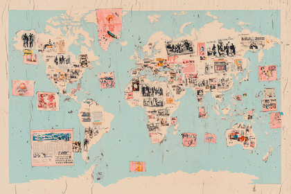 World Map Collage