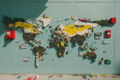 World Map Collage