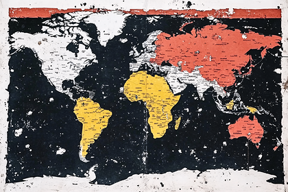 World Map Grunge Style