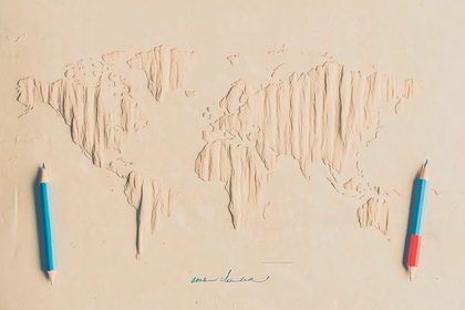 World Map Pencils