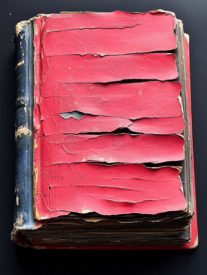 Worn Red Book Cover