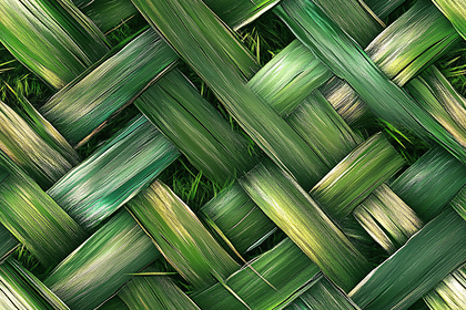 Woven Green Leaves
