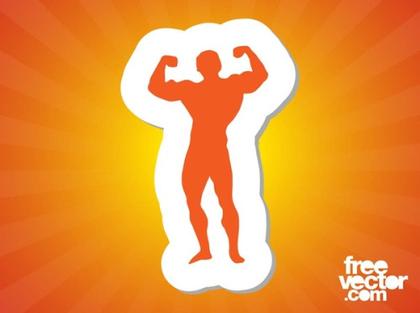 Wrestler Silhouette Free Vector