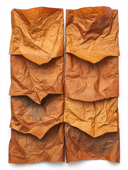 Wrinkled Brown Paper Sheets