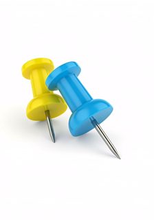 colorful push pins