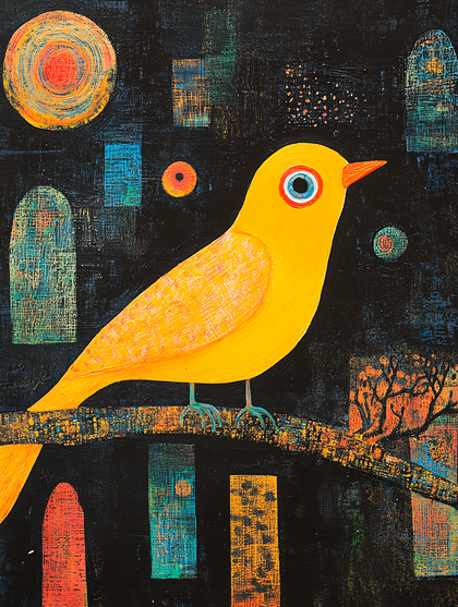Yellow Bird On A Branch