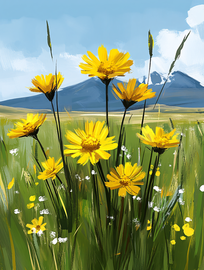 Yellow Daisies Field