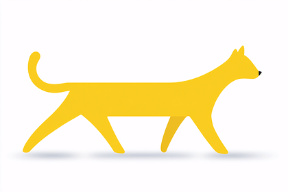 Yellow Dog Silhouette