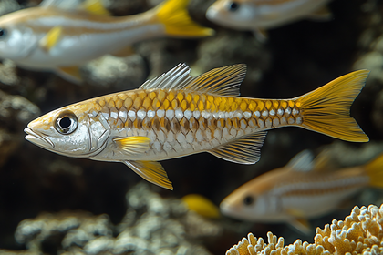 Yellow-Fin Fish in Underwater