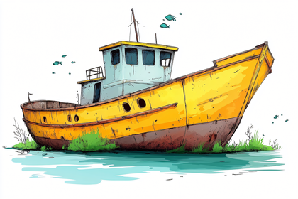 Yellow Fishing Boat