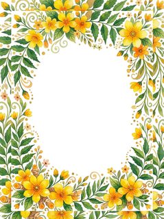 Floral Border Frame