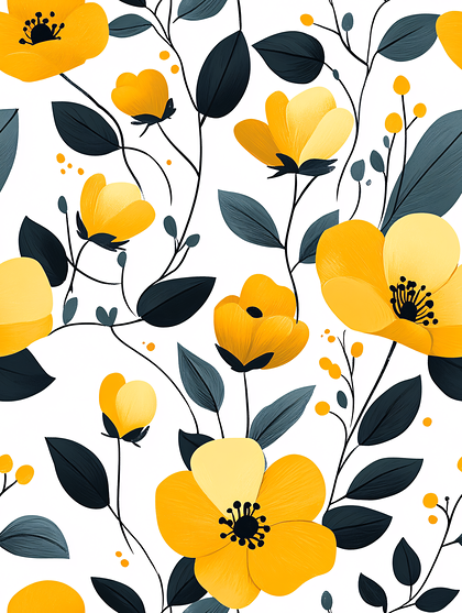 Yellow Floral Pattern