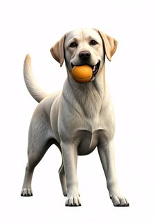 labrador with ball