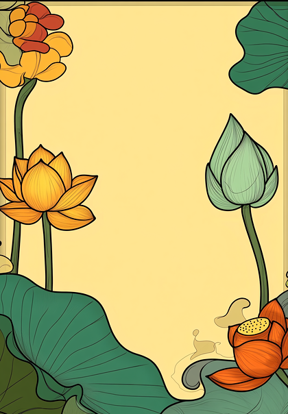 Yellow Lotus Border