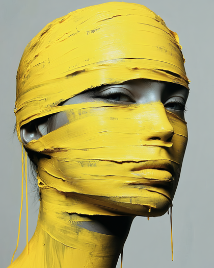 Yellow Paint Portrait