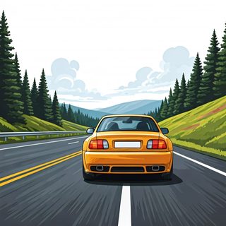 yellow-car-road