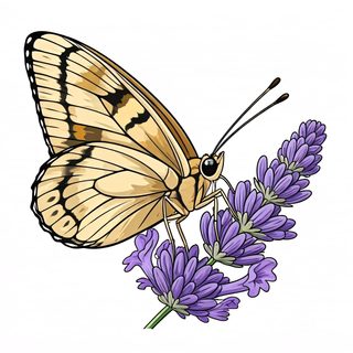 butterfly on lavender