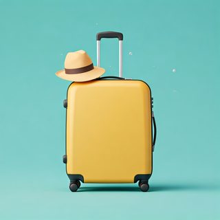 yellow suitcase travel