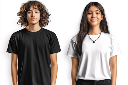 Young Adults In T-Shirts